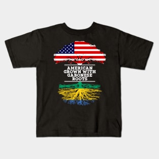 American Grown With Gabonese Roots - Gift for Gabonese From Gabon Kids T-Shirt